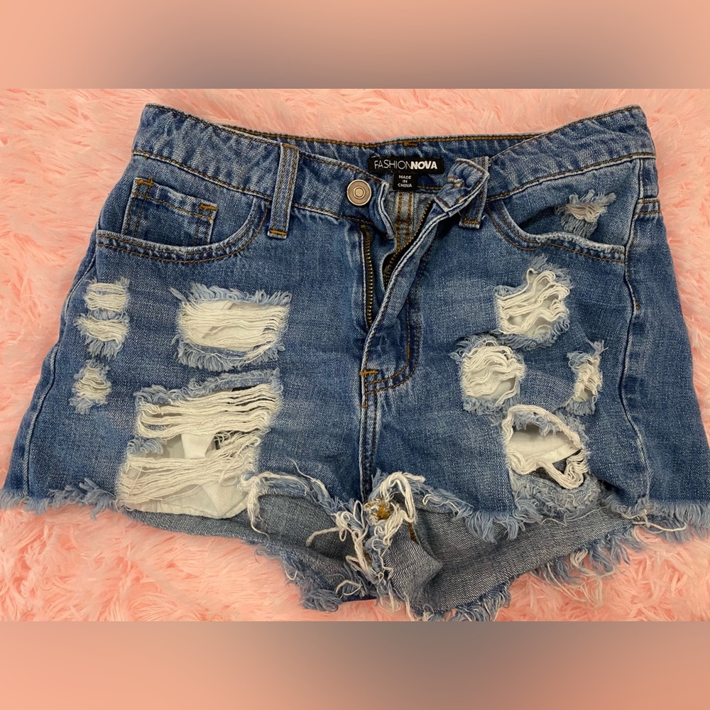 Distressed shorts
